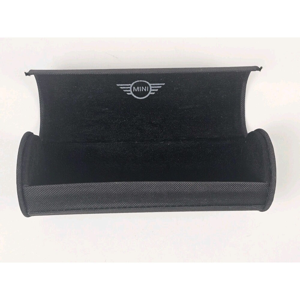 MINI Black Hard Eyeglass Case for Glasses Fabric 7 in Protective Storage - Picture 2 of 7